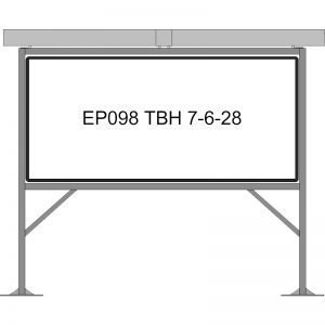 Fixed metal support for EP098TBH 7-6-28
